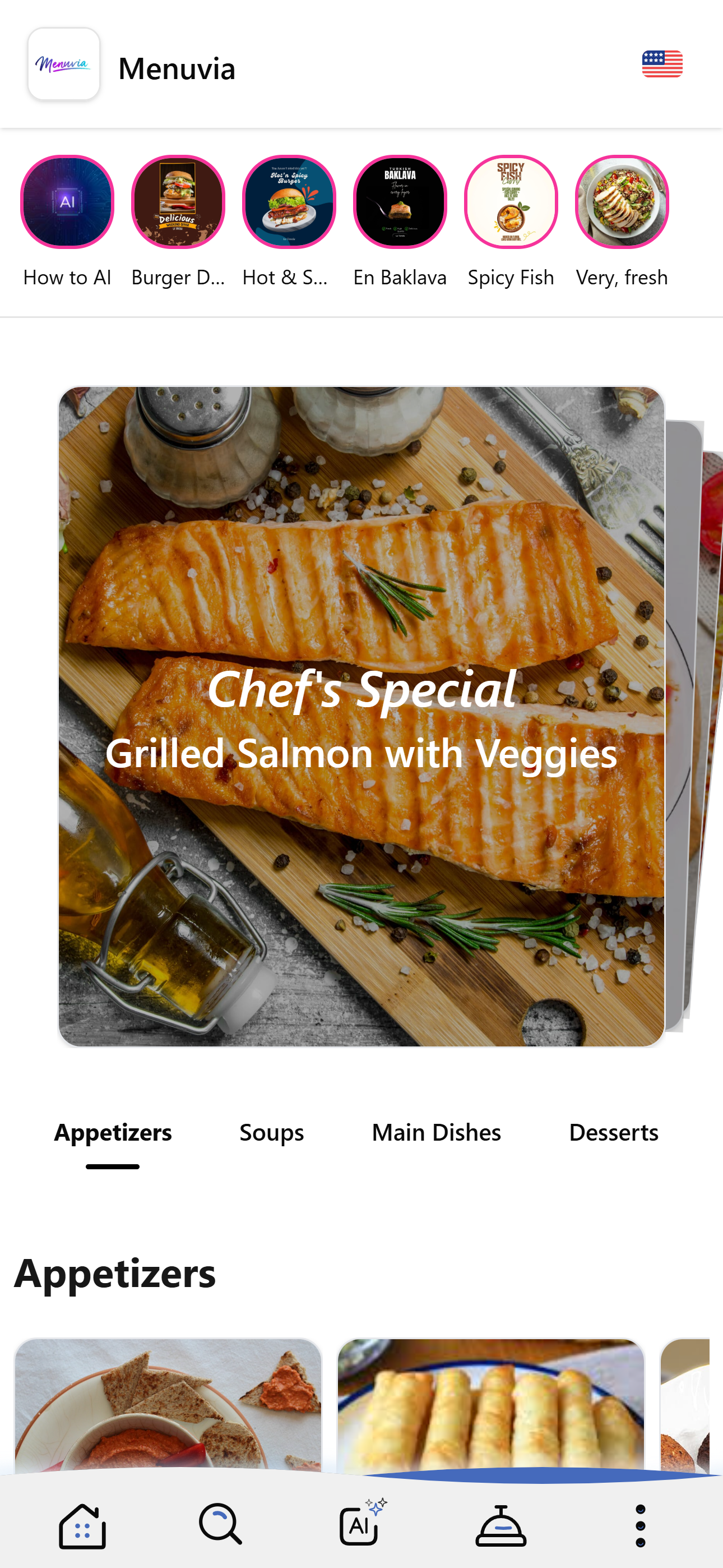 Menuvia App Screenshot